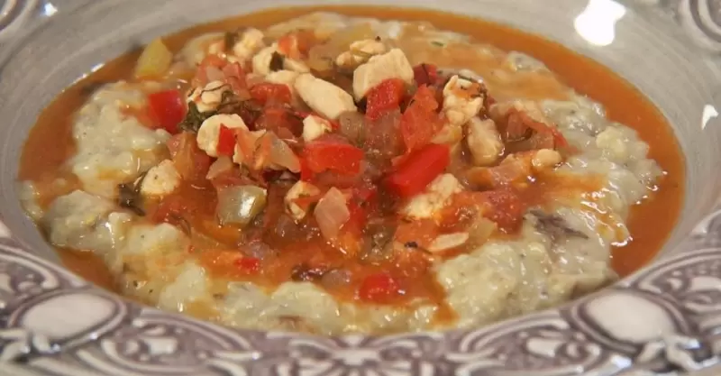 Баклажаны с курицей по-турецки