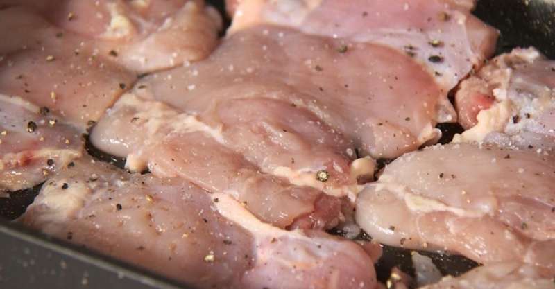 Куриный мильфей с полентой