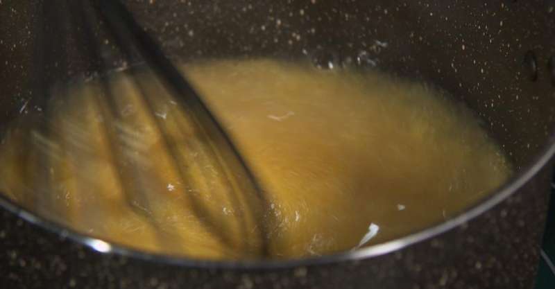 Куриный мильфей с полентой