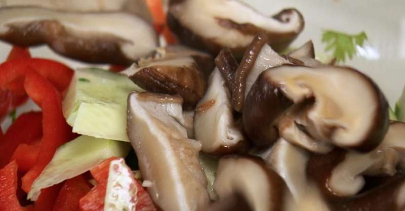 Салат из грибов шиитаке