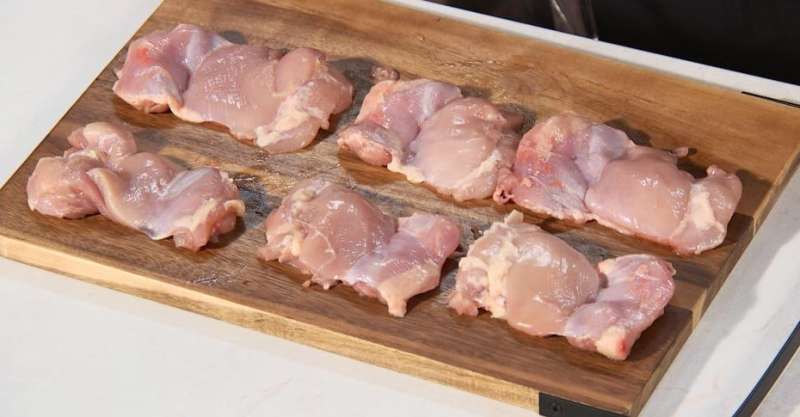 Куриный мильфей с полентой