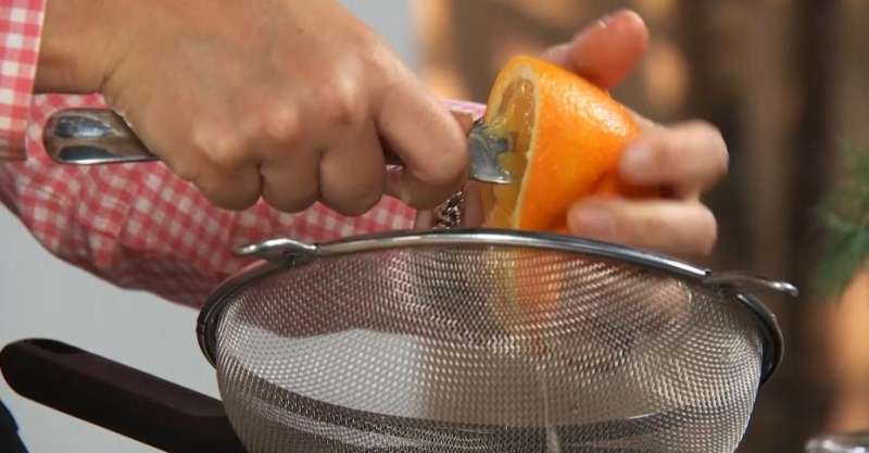 Филе лосося в апельсиновой глазури с гречневой лапшой