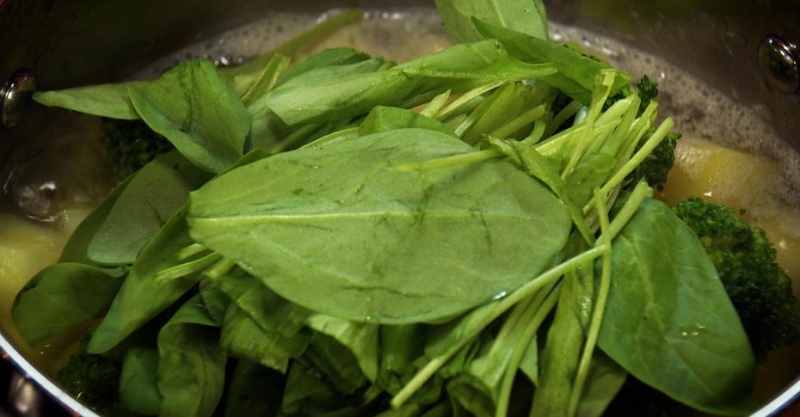 Сибас с зелёным пюре и соусом