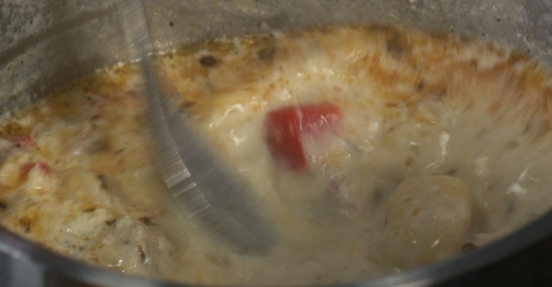 Свинина и капуста тушёная с чечевицей