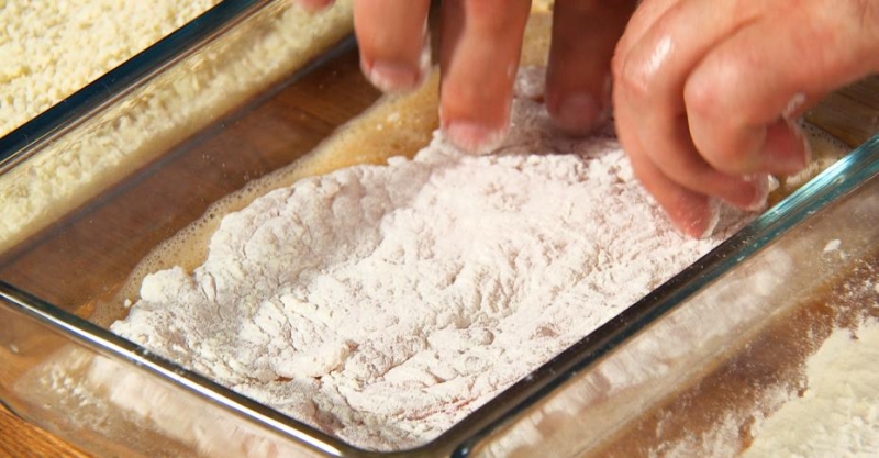 Шницель из курицы с картофельным пюре