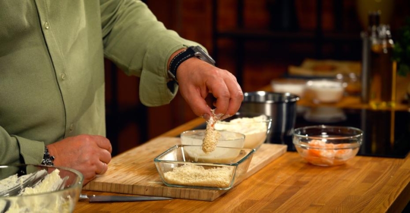 Креветки со сливочным сыром и хреном