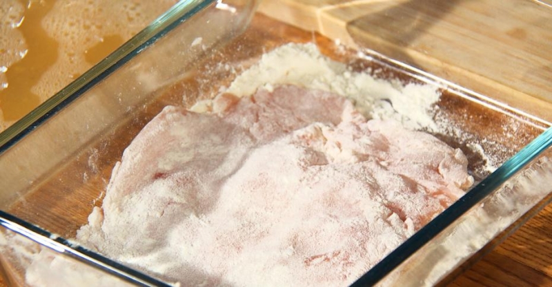 Шницель из курицы с картофельным пюре